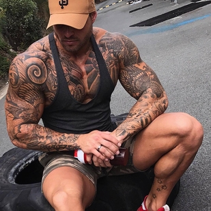 🔥 Hot photos, model's portfolio  #24117 Tattoo model DAVID HARRIS