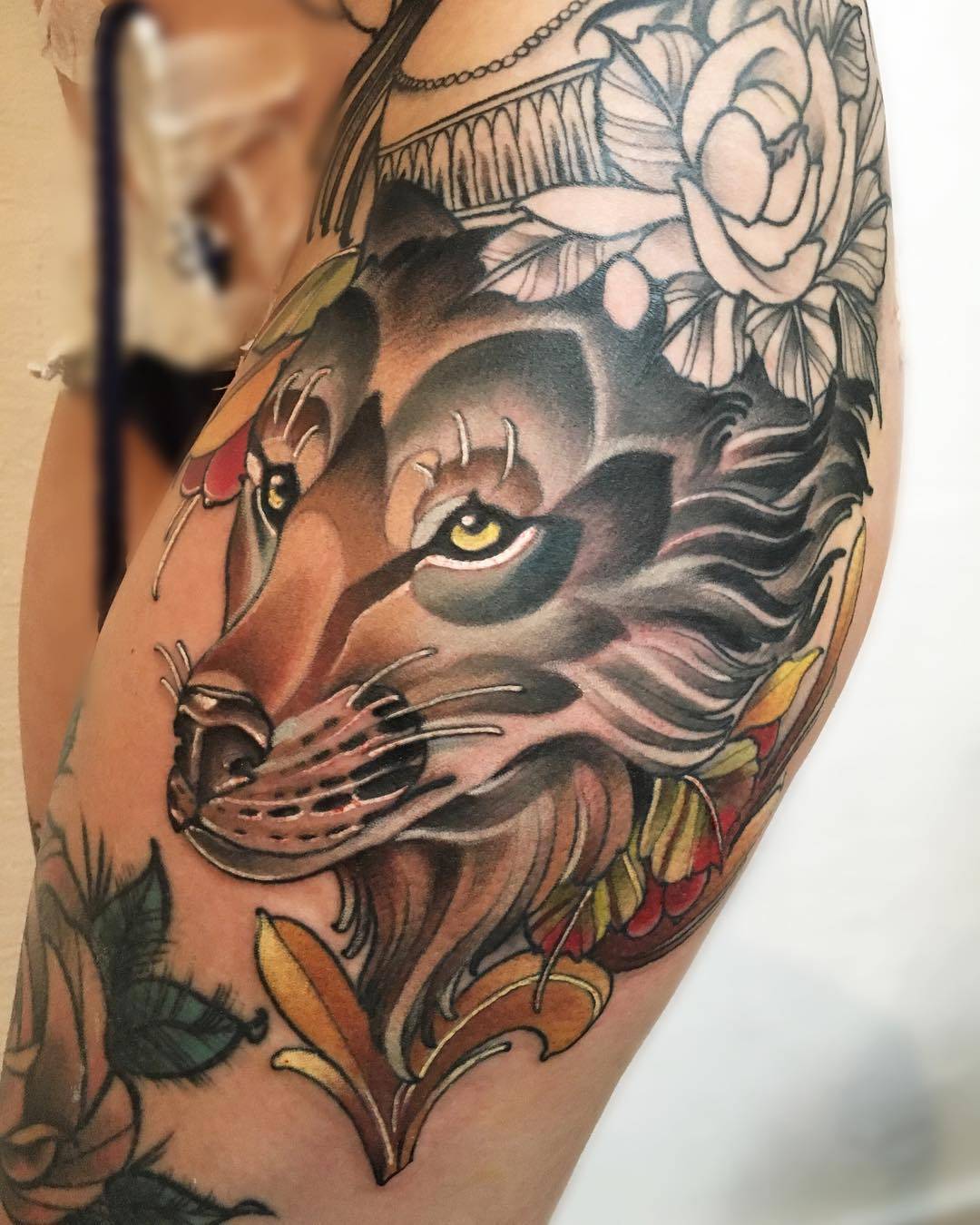 Tattoo artist Marty Early, color neo traditional tattoo | France