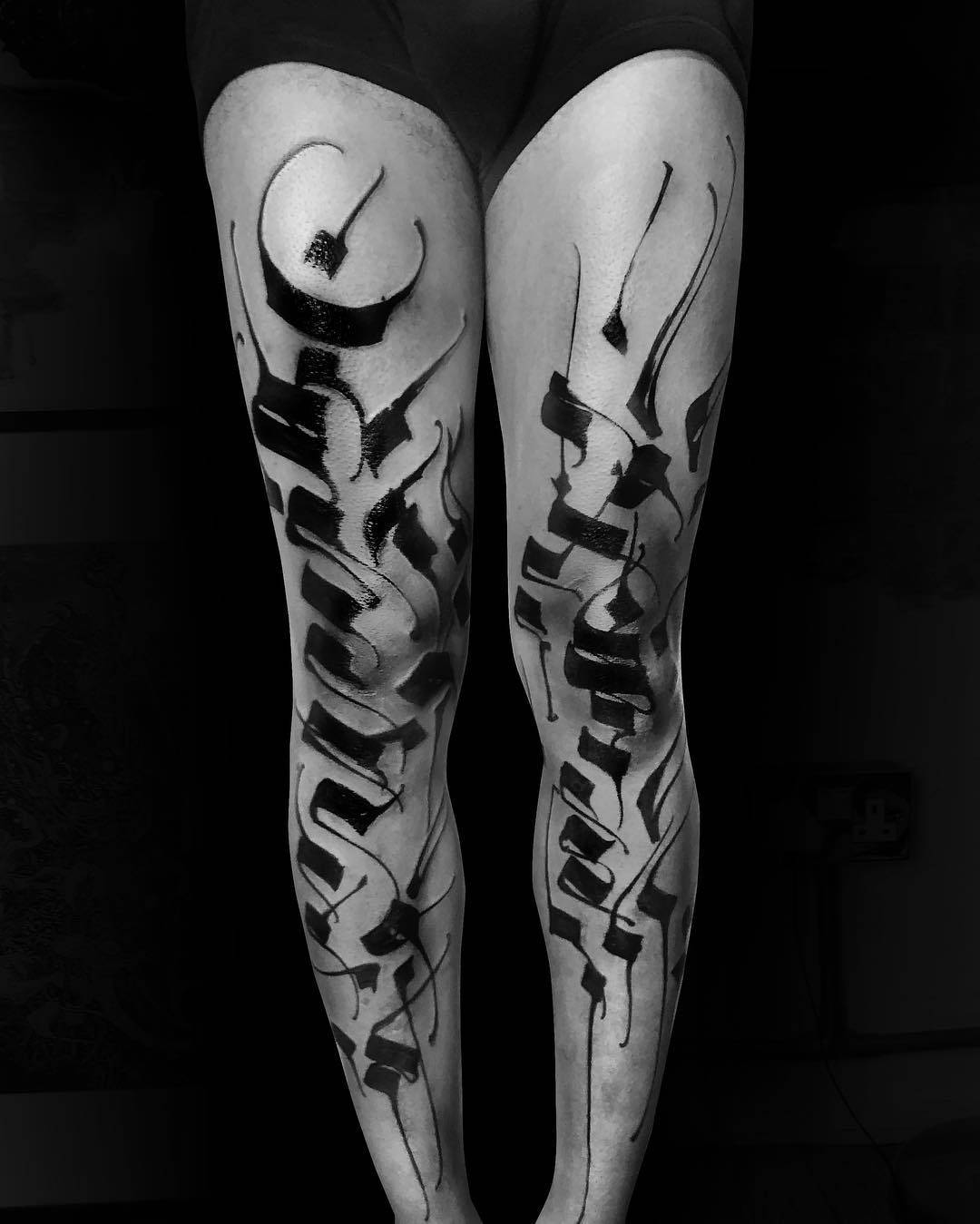 Abstract blackwork tattoos by Gordon Lettuce iNKPPL