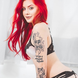 🔥 Hot photos, model's portfolio  #22954 Tattoo model Jéssica