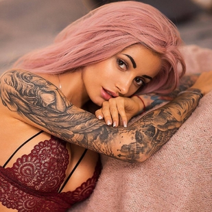 🔥 Hot photos, model's portfolio  #23936 Tattoo model Anna Saharova