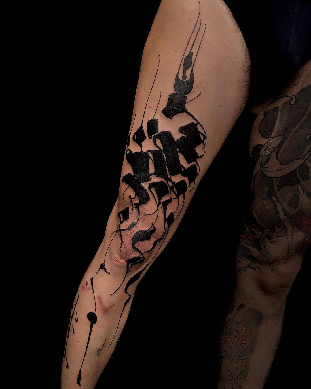  Abstract blackwork  tattoos by Gordon Lettuce