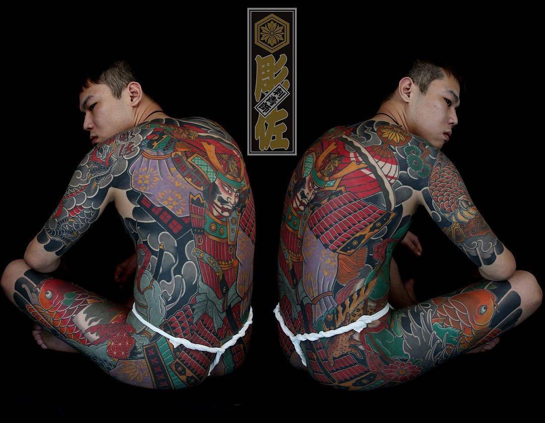 Tattoo artist Diao Zuo, color traditional oriental Japanese tattoo | Taiwan