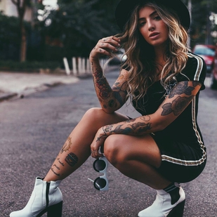 🔥 Hot photos, model's portfolio  #24149 Tattoo model CAROL CSAN