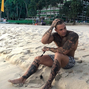 🔥 Hot photos, model's portfolio  #24127 Tattoo model DAVID HARRIS