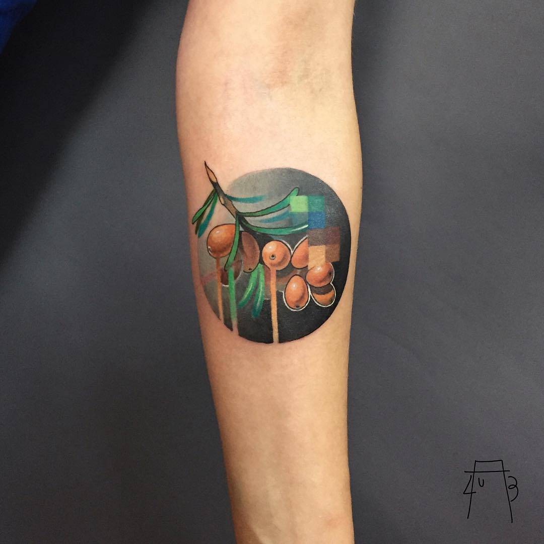Tattoo artist Lesha Lauz, authors style conceptual color tattoo, pixelwork | Moscow, Russia