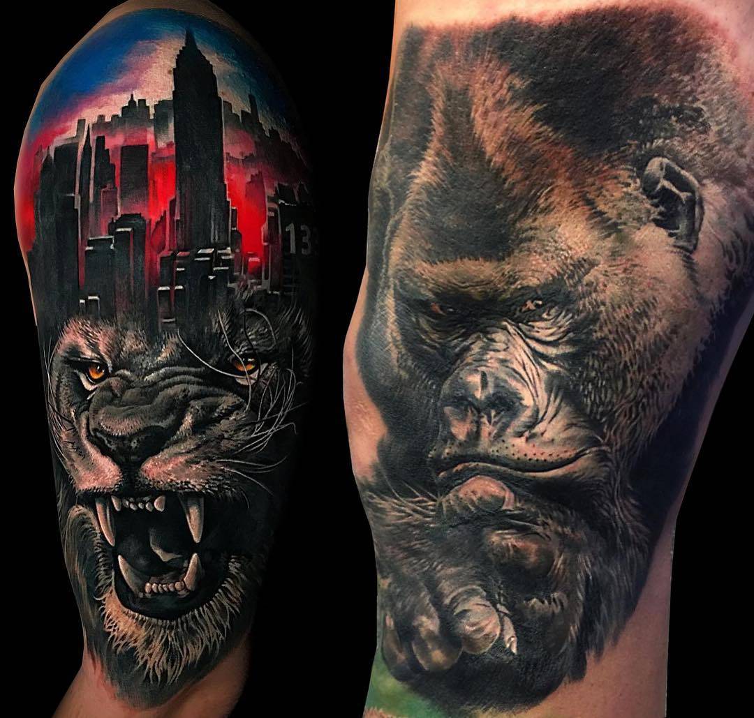 Tattoo artist Zhang Po, color and black&grey portrait tattoo realism | USA