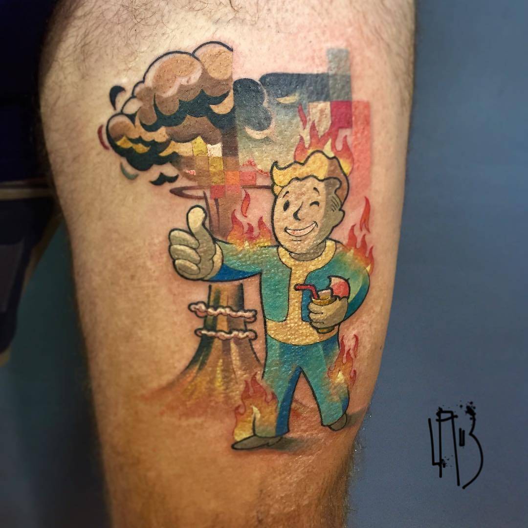 Tattoo artist Lesha Lauz, authors style conceptual color tattoo, pixelwork | Moscow, Russia