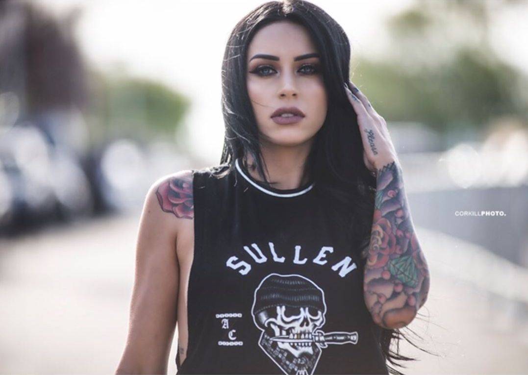 Tattooed model Brianna Hull, alternative photo model, inked girl, sullen | USA