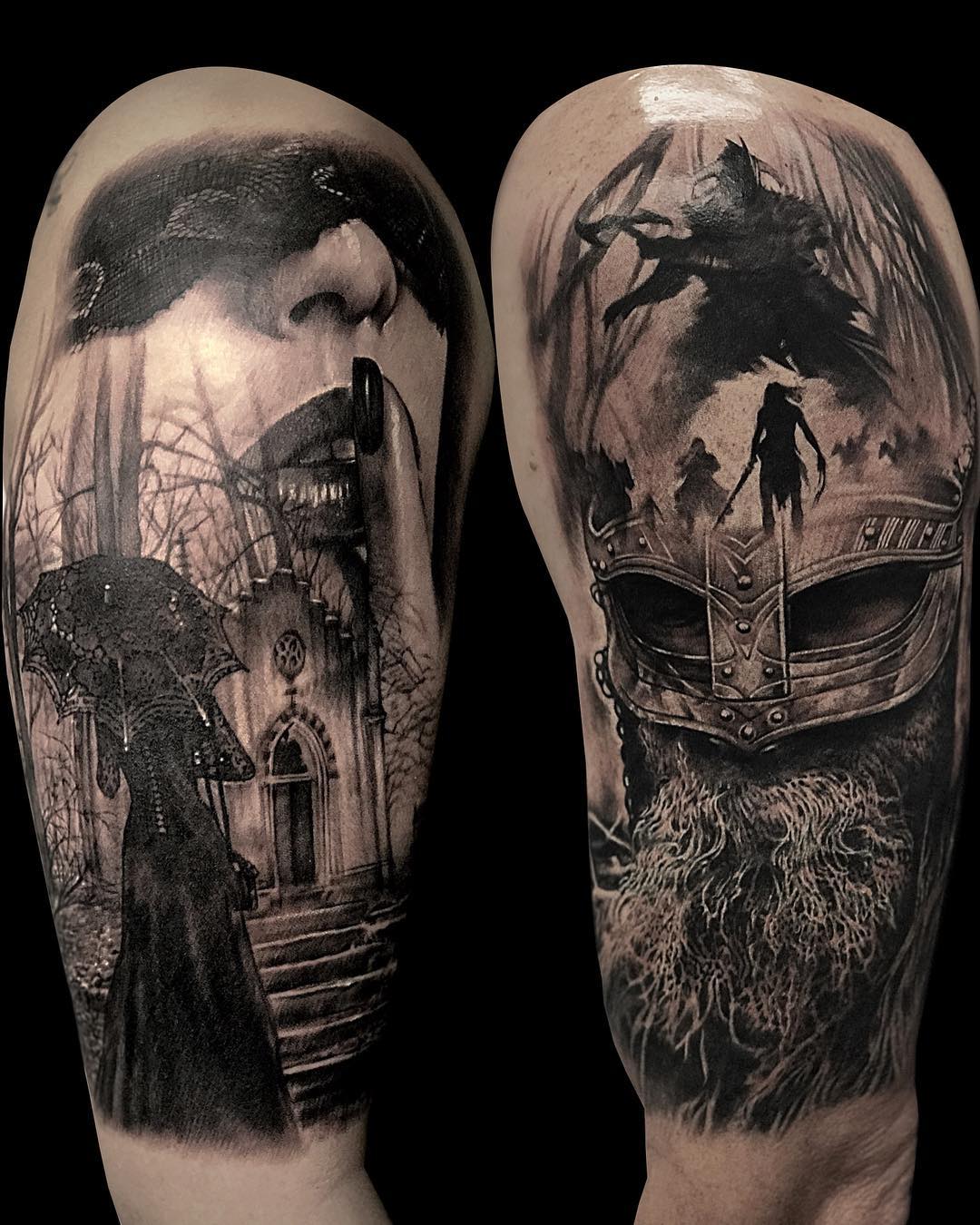 Tattoo artist Zhang Po, color and black&grey portrait tattoo realism | USA