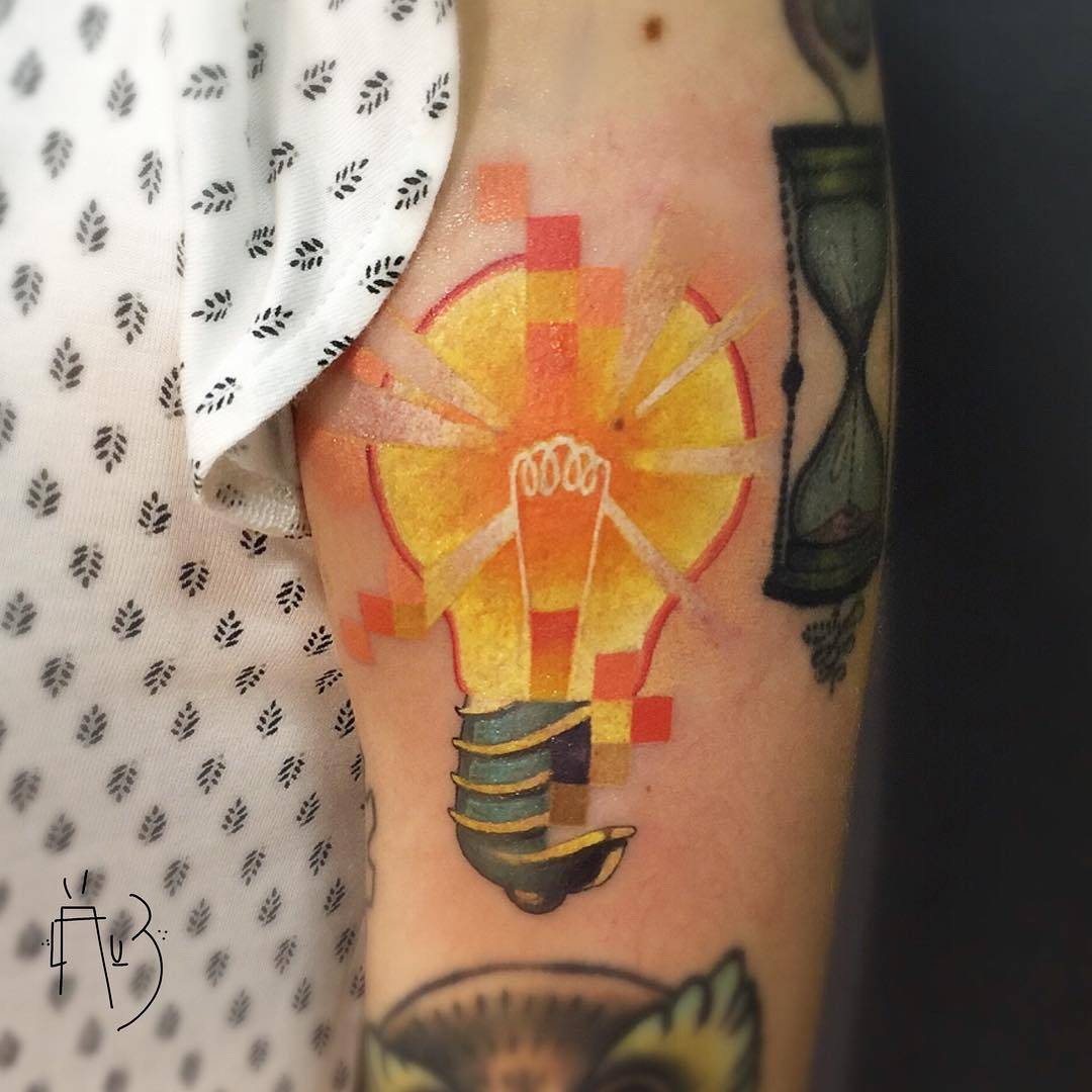Tattoo artist Lesha Lauz, authors style conceptual color tattoo, pixelwork | Moscow, Russia
