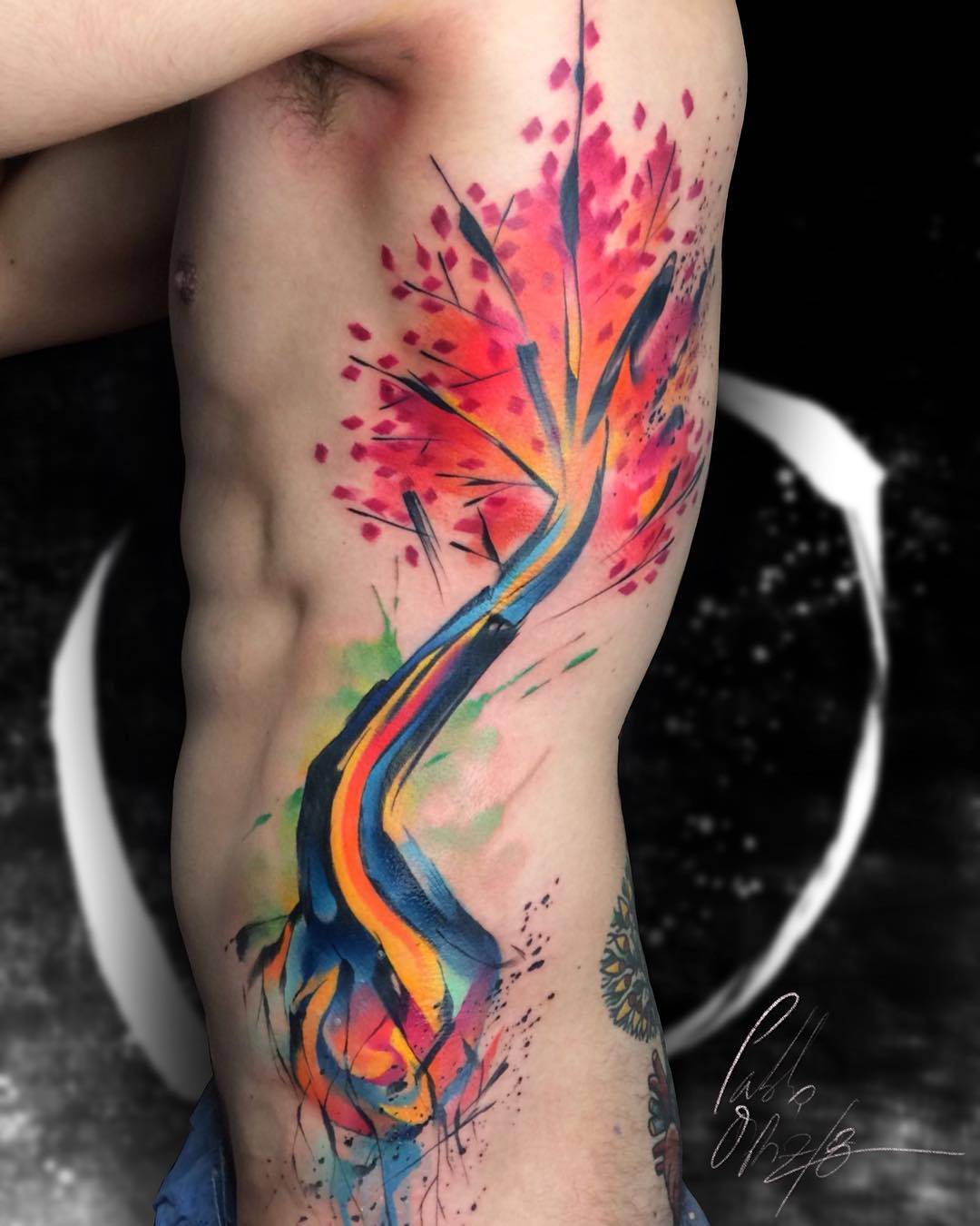 Tattoo艺术家Pablo Ortiz，作者风格水彩超现实刺青 | 西班牙