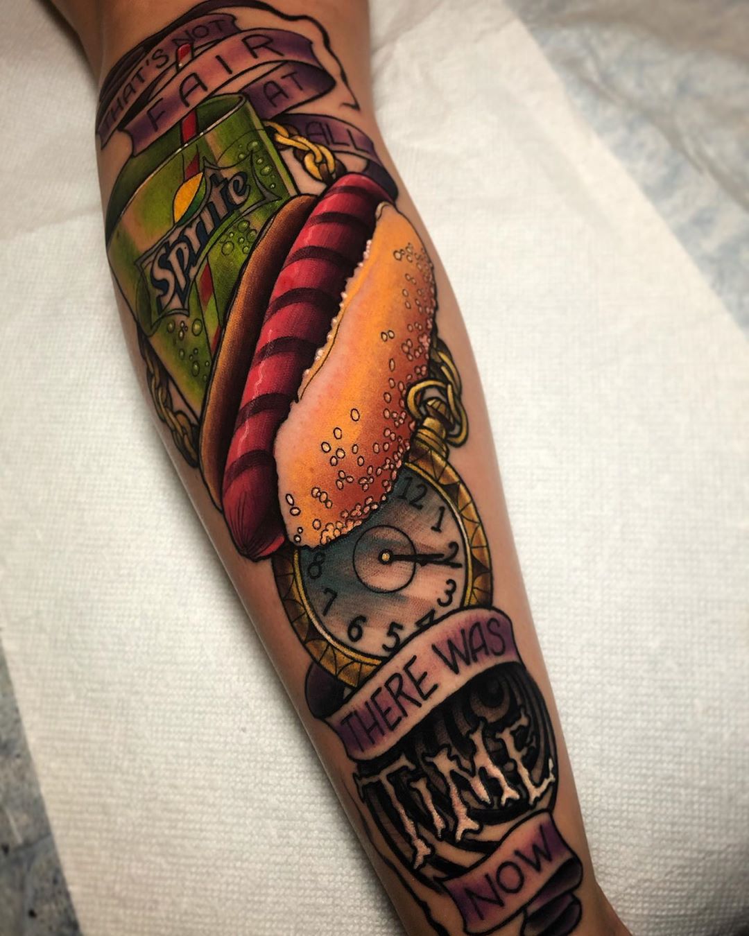 Tattoo artist Jeff Saunders, color neotraditional tattoo | United States