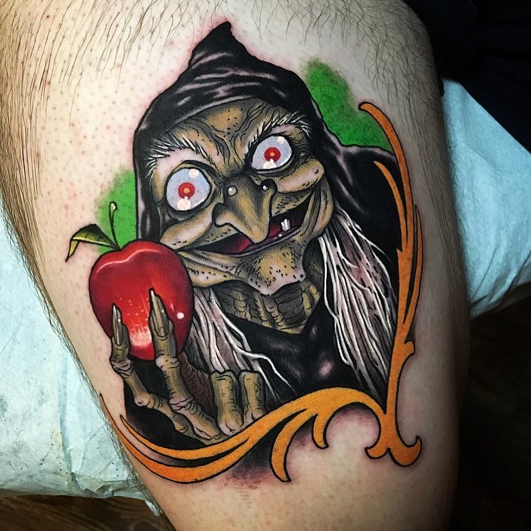 Tattoo artist Jeff Saunders, color neotraditional tattoo | United States