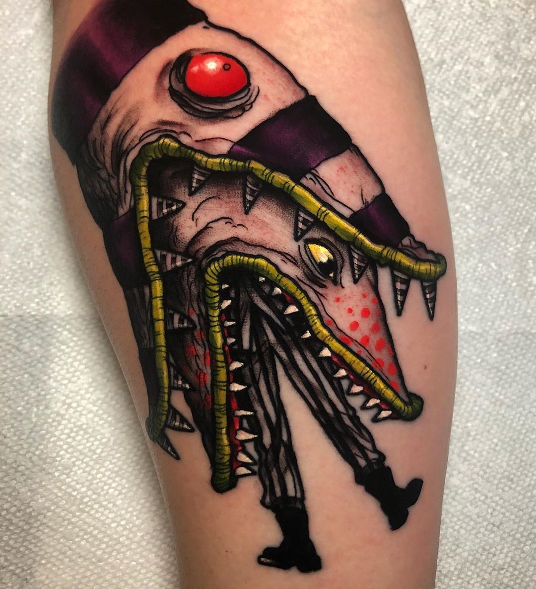 Tattoo artist Jeff Saunders, color neotraditional tattoo | United States