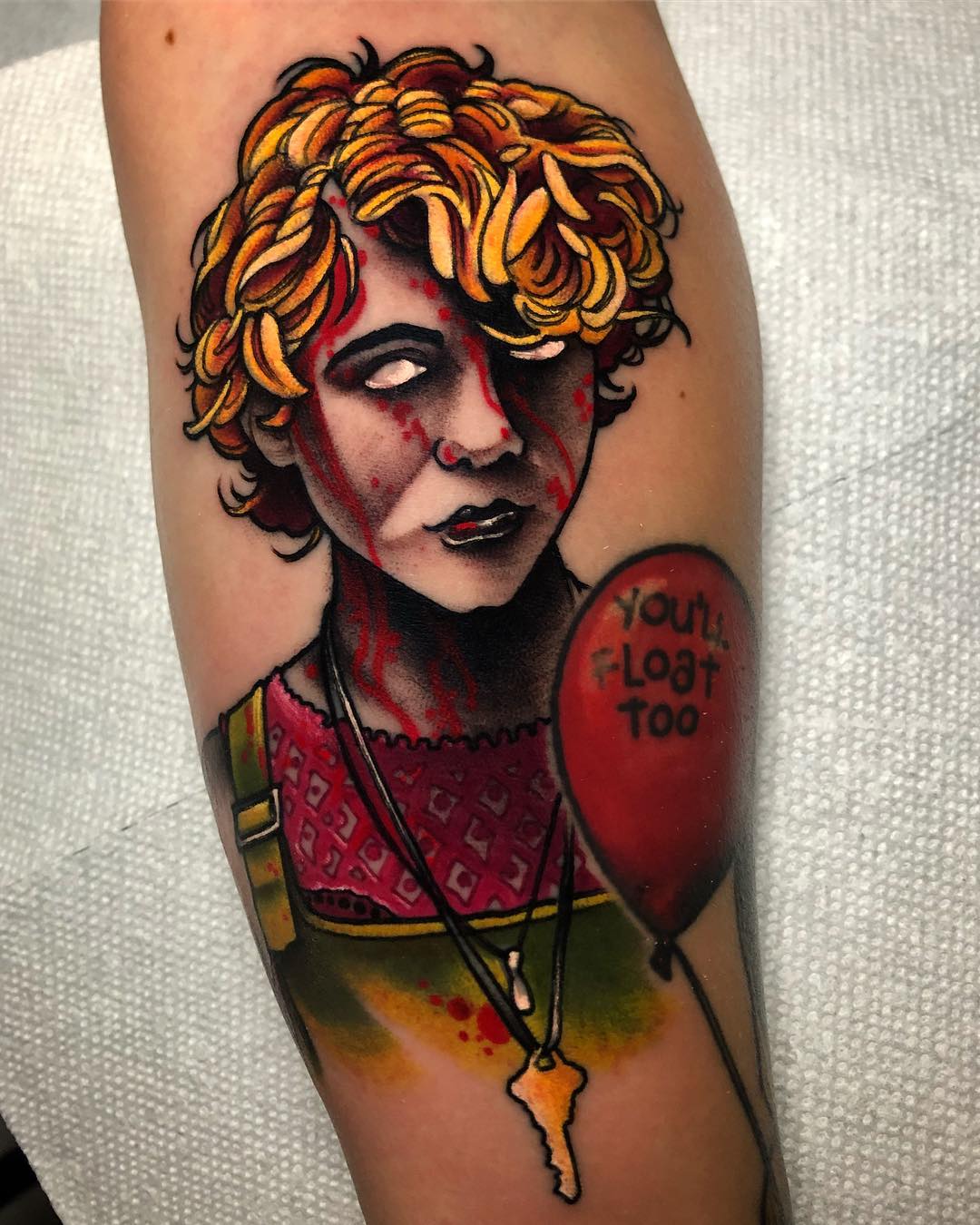 Tattoo artist Jeff Saunders, color neotraditional tattoo | United States