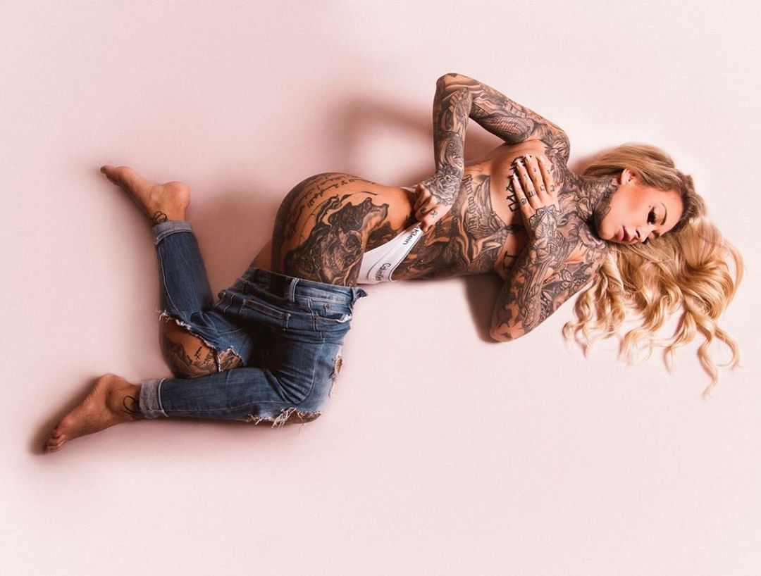 German tattooed model Daniela (inked_dani). Alternative model. Tattoo girl | Germany