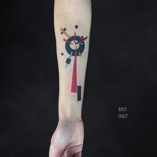 Female Color Abstract tattoo on Forearm #73209 | Tattoo Artist Harey Snaut