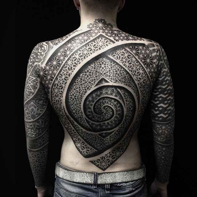 Tattoo artist Ivan Hack, black ornamental tattoo | Москва, Россия