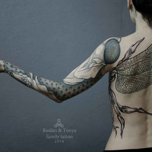 Female Black and Grey  tattoo #2761 | Tattoo Artist Ruslan Abusev