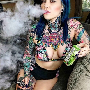 🔥 Hot photos, model's portfolio  #12976 Tattoo model Pandora Blue