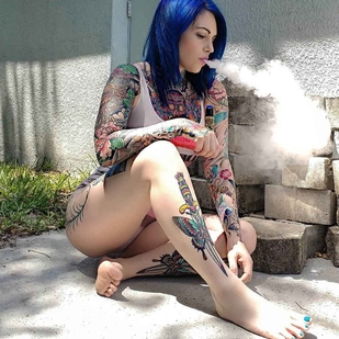 🔥 Hot photos, model's portfolio  #12980 Tattoo model Pandora Blue