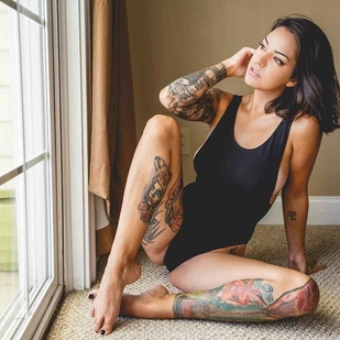 🔥 Hot photos, model's portfolio  #13297 Tattoo model Stephanie Marazzo