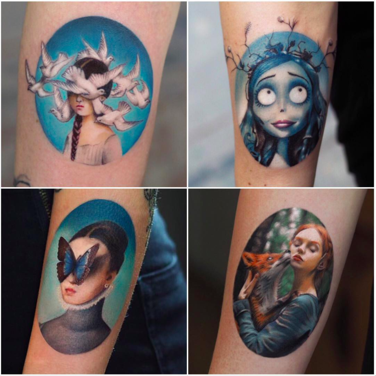 tattoo artist Jefree Naderali color tattoo realism minimalism graphic Turkey