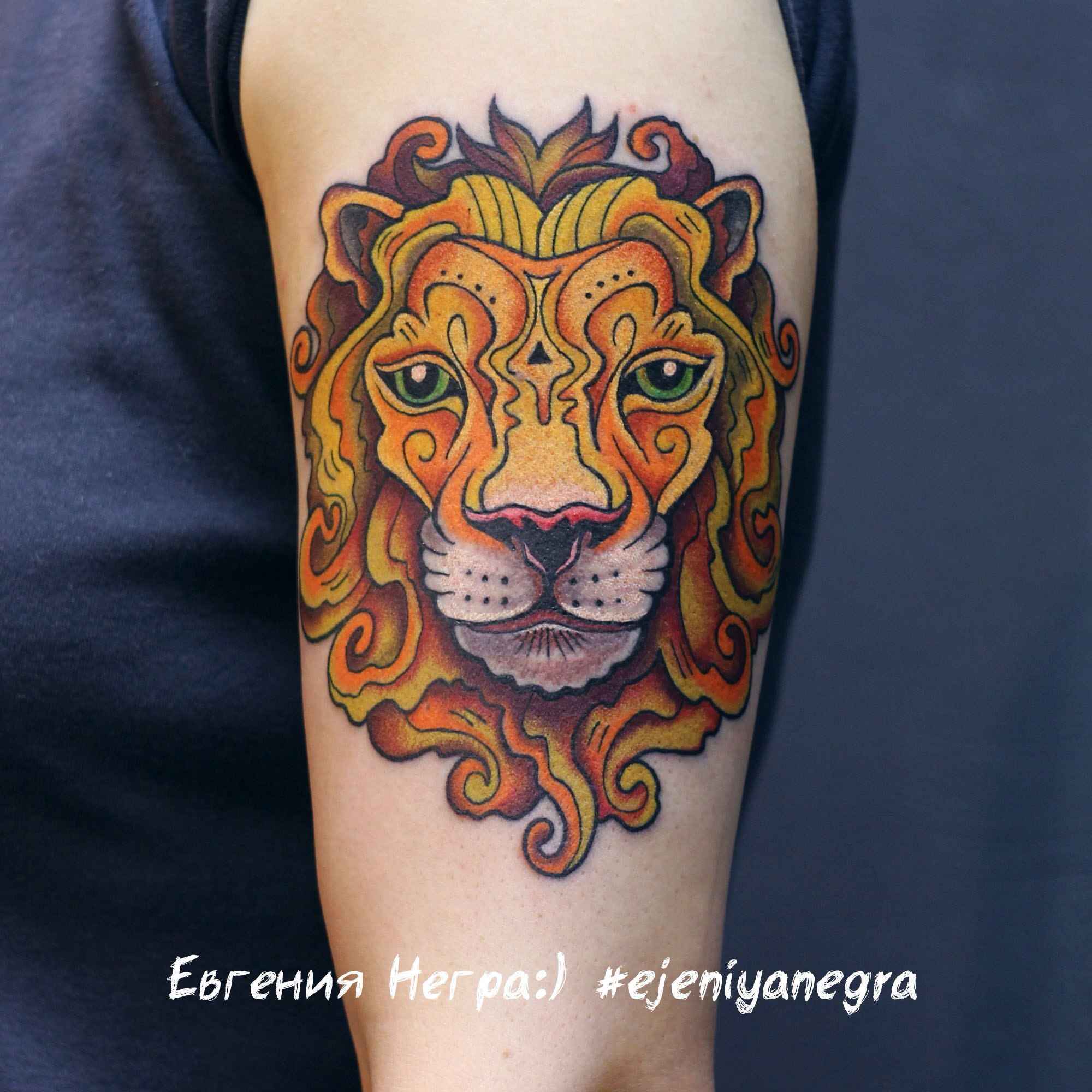color tattoo neotraditional ethnic Ejeniya Negra