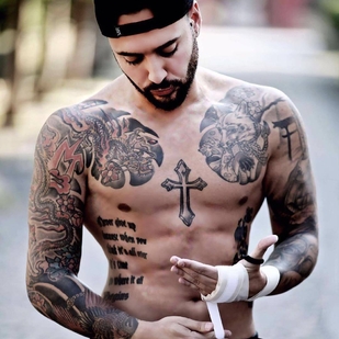 🔥 Hot photos, model's portfolio  #24283 Tattoo model Luigi Lauro