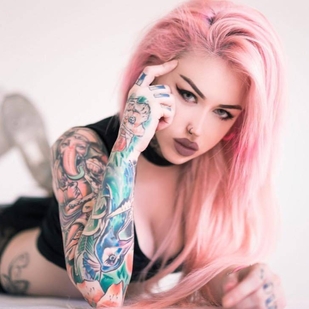 🔥 Hot photos, model's portfolio  #24762 Tattoo model Vicky Raise