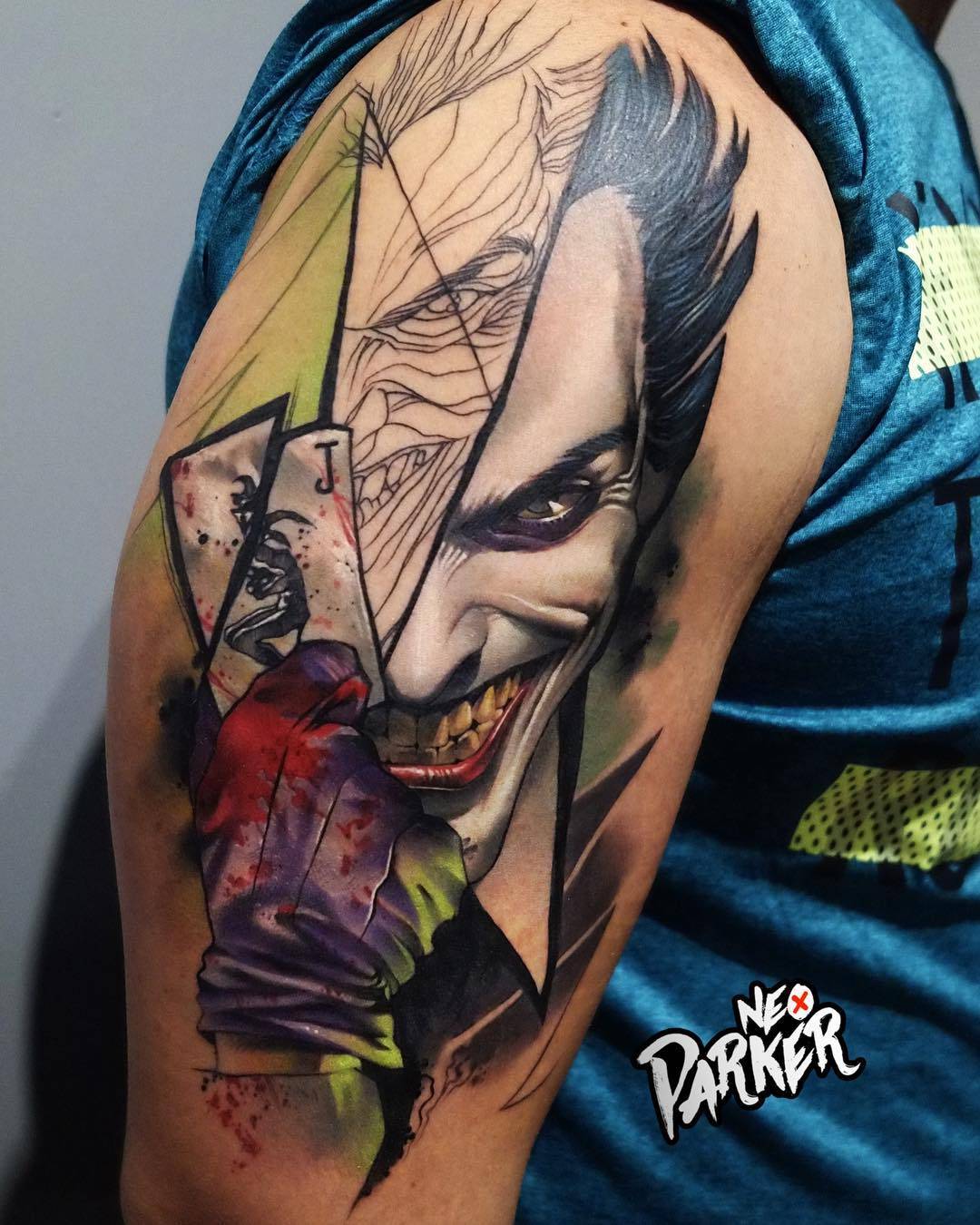 Tattoo artist Neo Parker (Rober Pedragosa), authors style color portrait realistic tattoo, surrealism | Spain, Madrid
