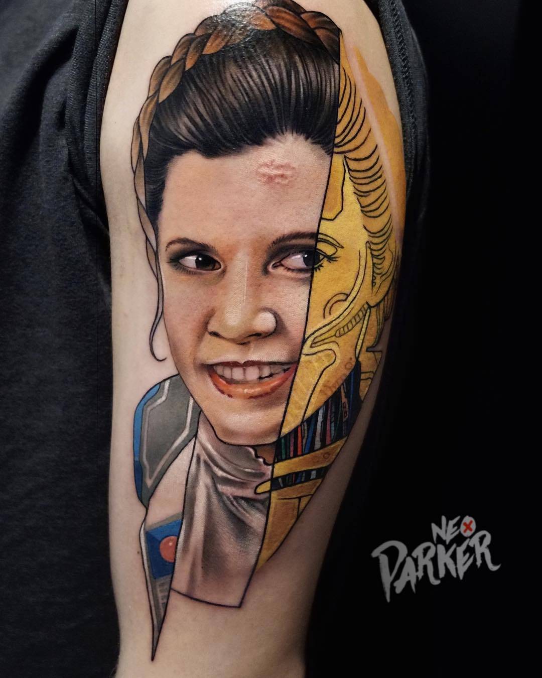 Tattoo artist Neo Parker (Rober Pedragosa), authors style color portrait realistic tattoo, surrealism | Spain, Madrid