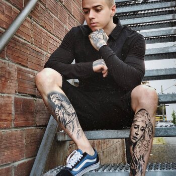 Tattoo model Jordan Feno
