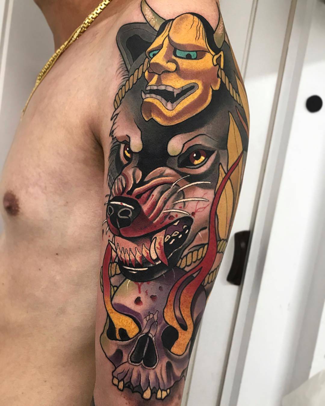 Roger Mares's neo traditional tattoo