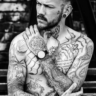 🔥 Hot photos, model's portfolio  #24534 Tattoo model Stefan Kaerger