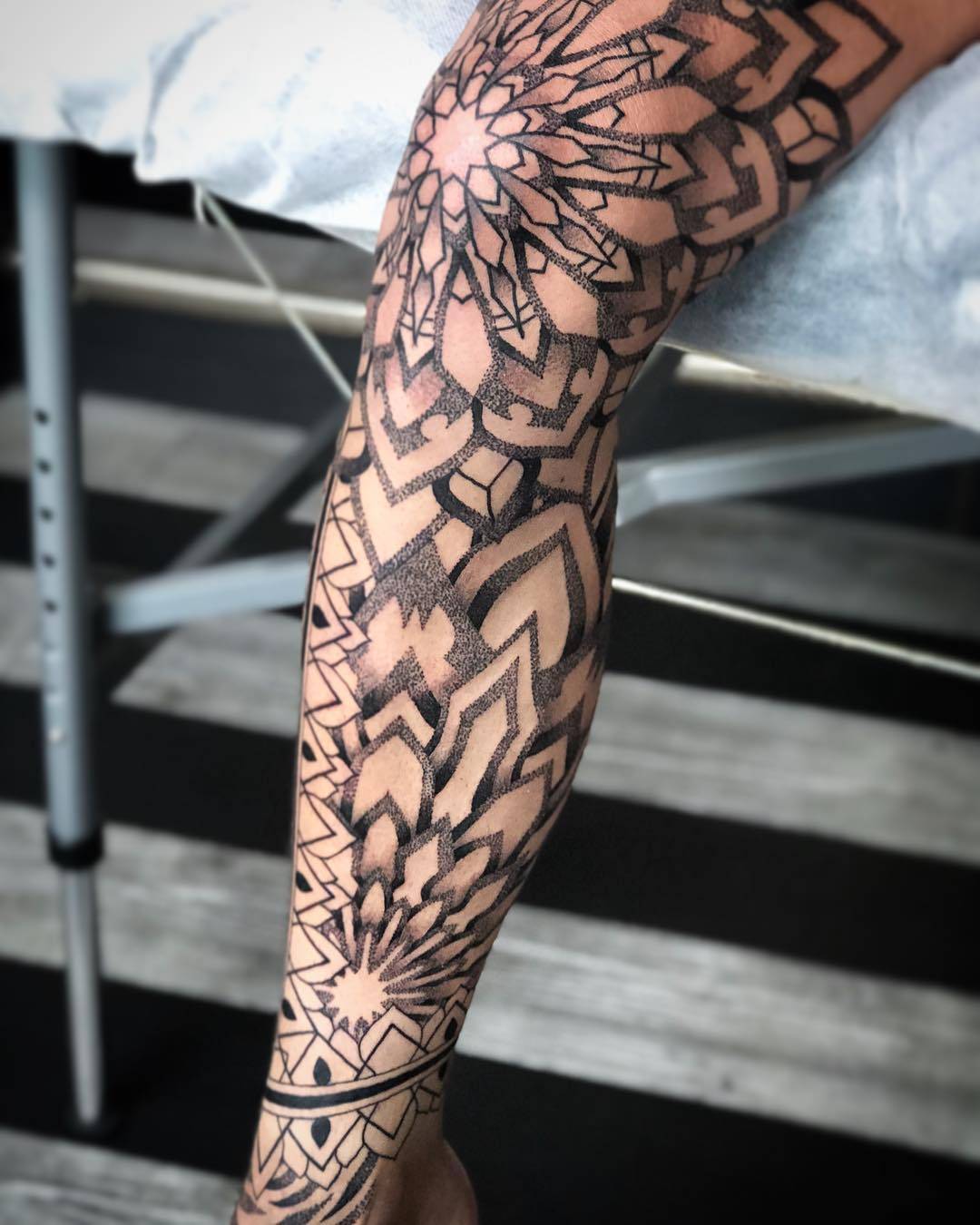 Tattoo artist Keegan Sweeney, black ornamental tattoo | Australia