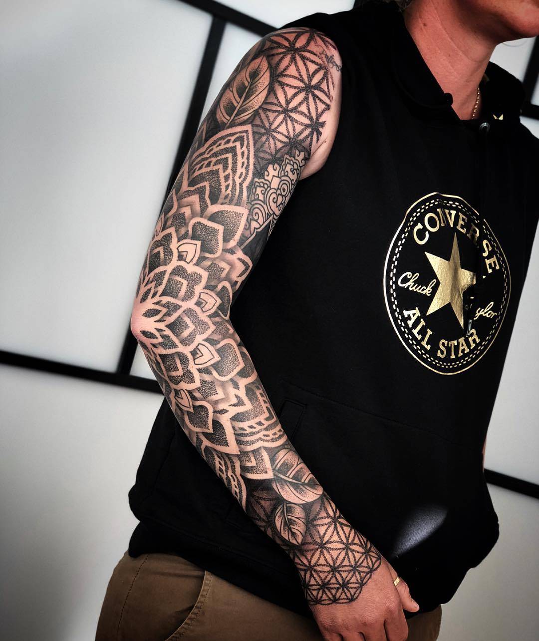 Tattoo artist Keegan Sweeney, black ornamental tattoo | Australia