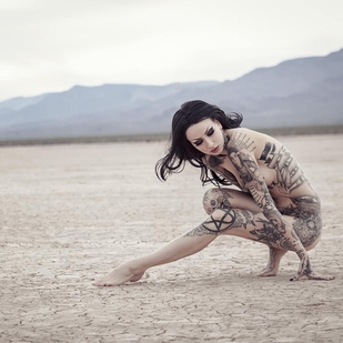 🔥 Hot photos, model's portfolio  #25355 Tattoo model Shelly D'inferno