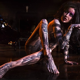 🔥 Hot photos, model's portfolio  #25360 Tattoo model Shelly D'inferno