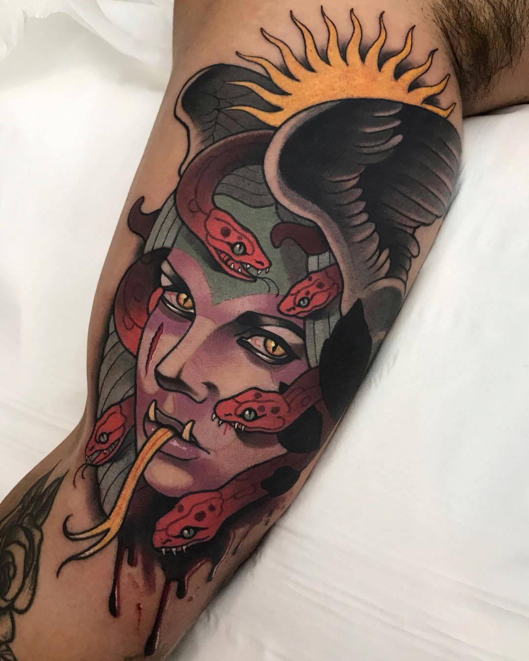 Tattoo artist Roger Mares, color neo traditional tattoo | Spain