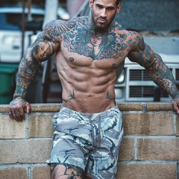 Tattoo model Michael Giovanni Rivera