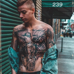 🔥 Hot photos, model's portfolio  #25063 Tattoo model Jordan Feno