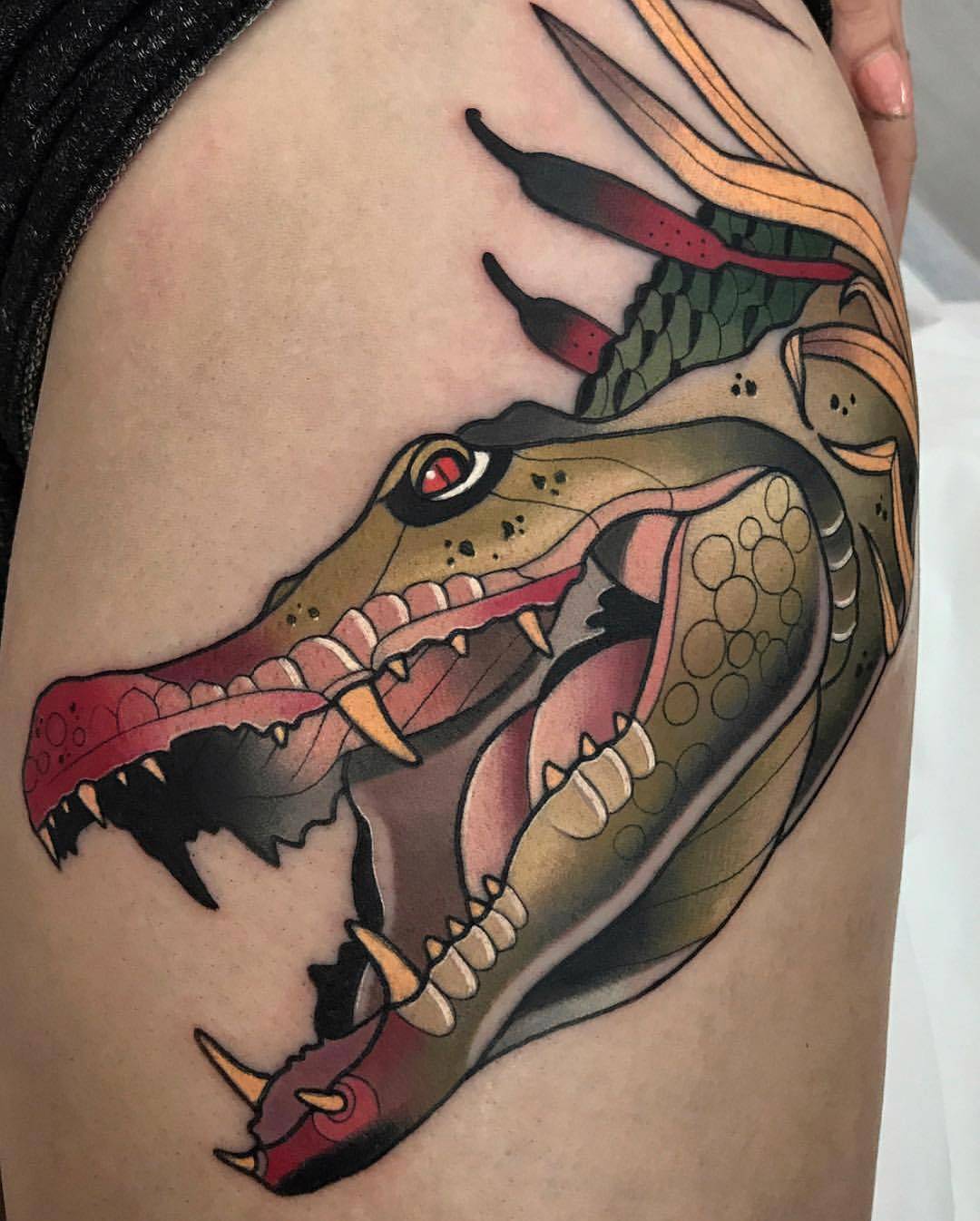 Tattoo artist Roger Mares, color neo traditional tattoo | Spain