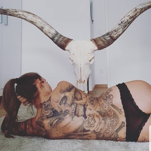 🔥 Hot photos, model's portfolio  #25541 Tattoo model Christina