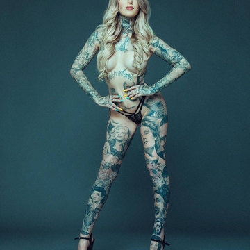 Tattoo artist and model Sabrina Sawyers
