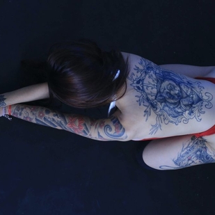 🔥 Hot photos, model's portfolio  #37377 Tattoo model Daniela Basadre