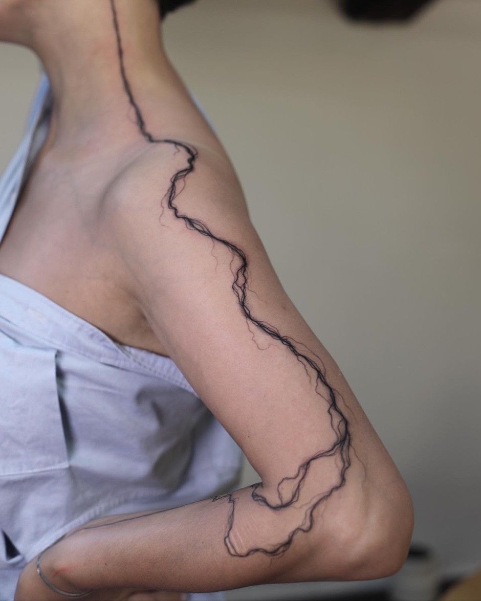 Tattoo artist Konstantin Strokin, blackwork graphics tattoo | Moscow, Russia