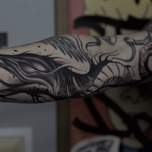 Male Black Freehand tattoo #73560 | Tattoo Artist Maxim zaycev_ink