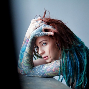 🔥 Hot photos, model's portfolio  #14190 Tattoo model Yuliya Ivy Platonova